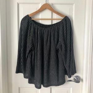 Black and white blouse